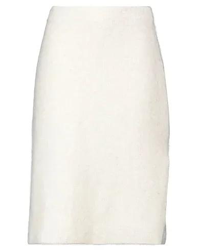 Cream Knitted Midi skirt