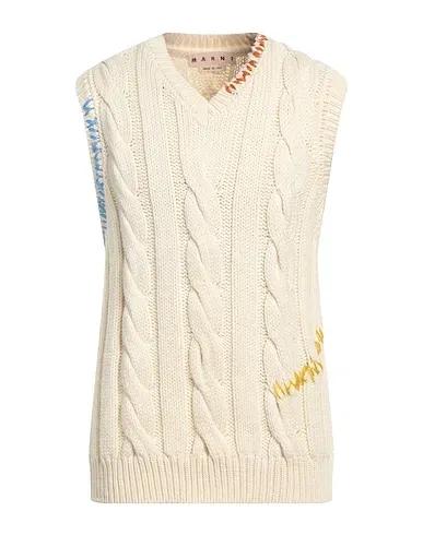 Cream Knitted Sleeveless sweater