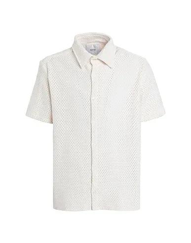 Cream Knitted Solid color shirt Seth Croche
