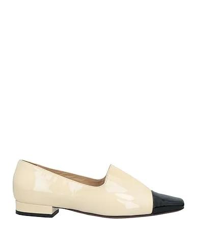 Cream Leather Loafers