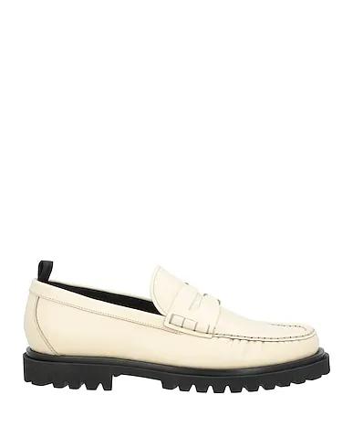Cream Leather Loafers