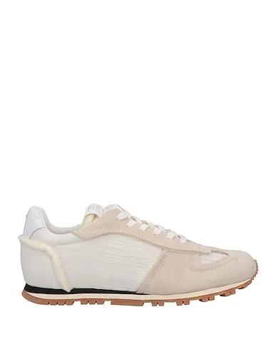 Cream Leather Sneakers