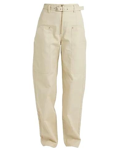 Cream Piqué Casual pants