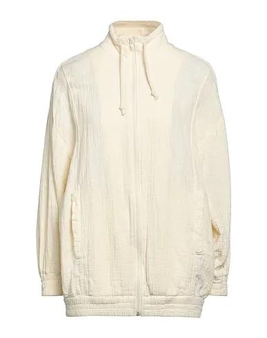 Cream Plain weave Jacket