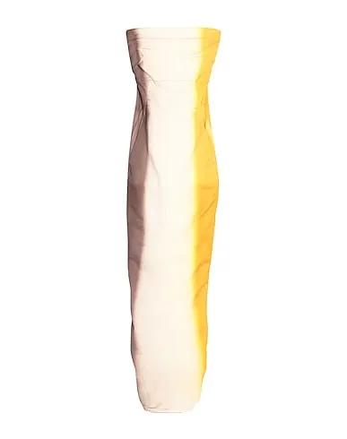 Cream Plain weave Long dress