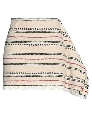 Cream Plain weave Mini skirt