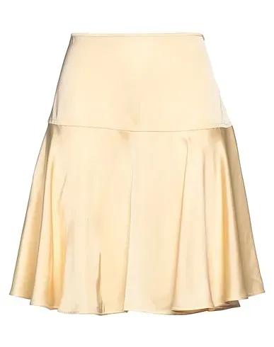 Cream Satin Mini skirt