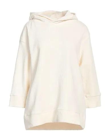 Cream Velvet Hooded sweatshirt