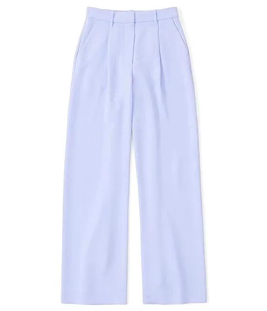 Crepe Tailored Ultra-Wide Leg Pant