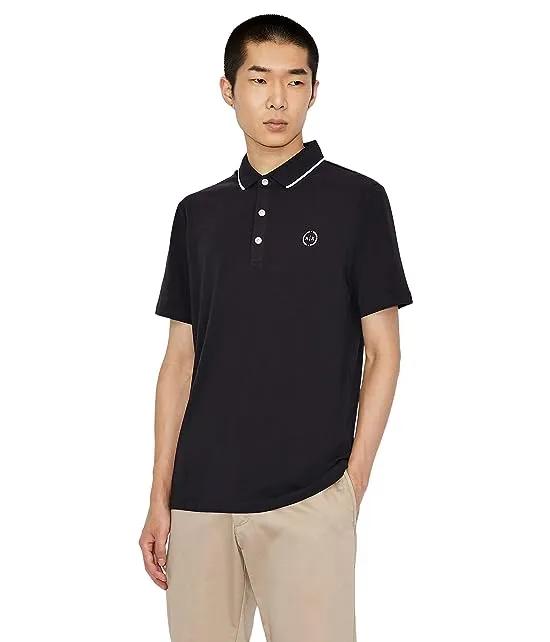 Crest Embroidered Logo Polo