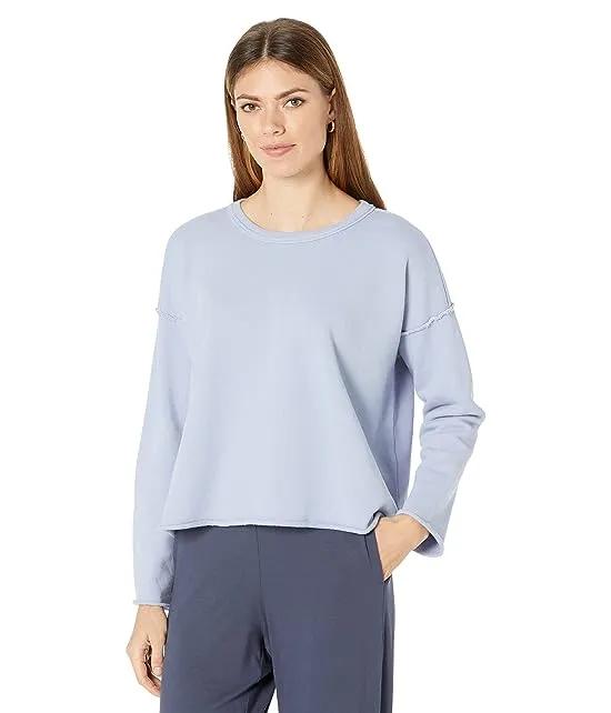 Crew Neck Box Top in Organic Cotton French Terry
