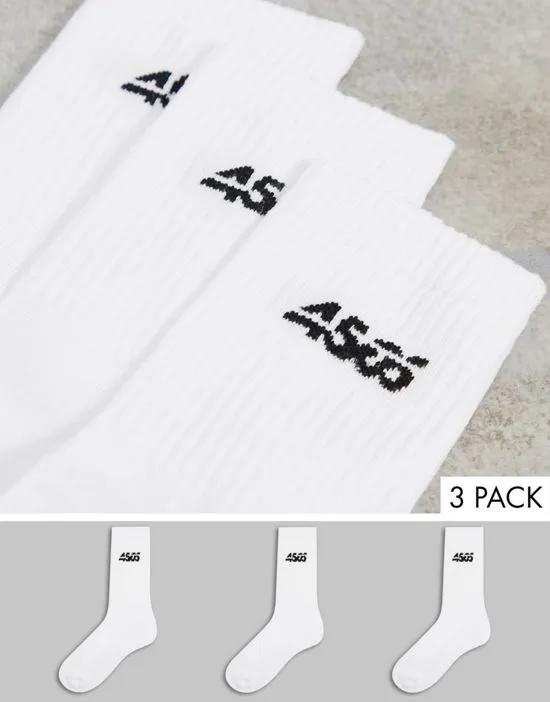 crew socks with anti bacterial finish 3-pack