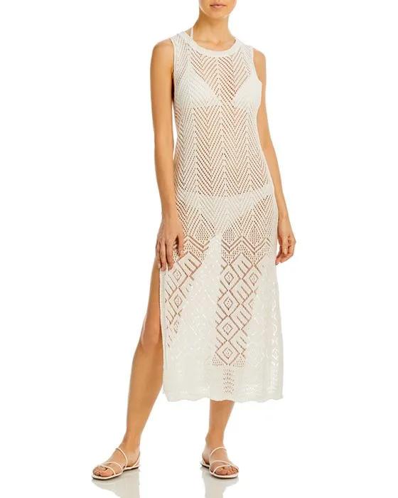Crochet Maxi Dress Cover-Up
