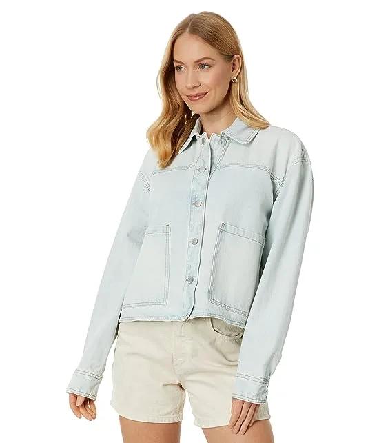 Cropped Denim Shirt Jacket in Pianom Solo