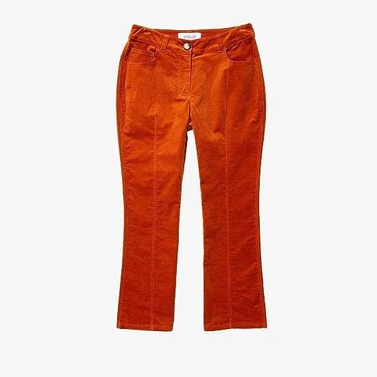 Cropped Flare Jean Trousers