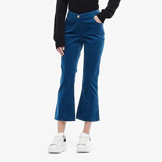 Cropped Flare Jean Trousers