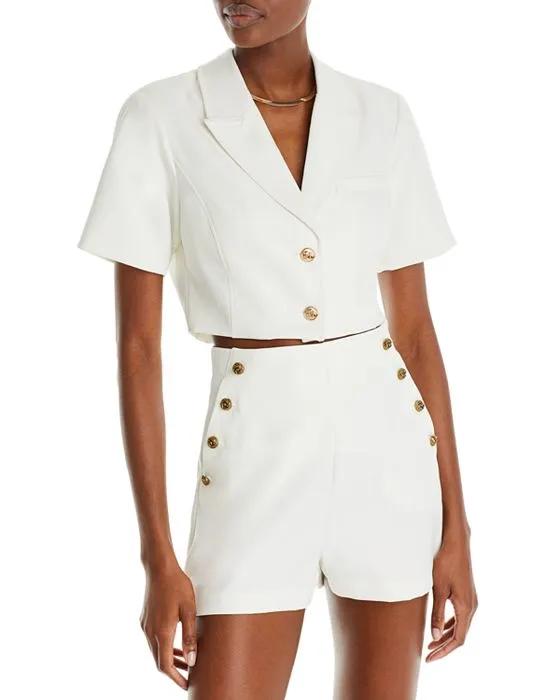 Cropped Short Sleeve Blazer - 100% Exclusive