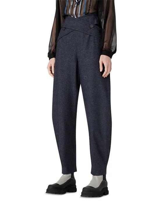 Cross Front Tapered Trousers
