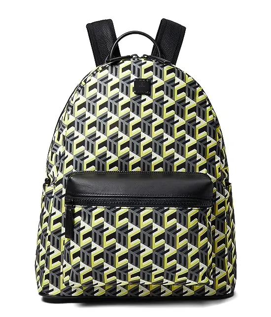 Cubic Logo Nylon Backpack Medium