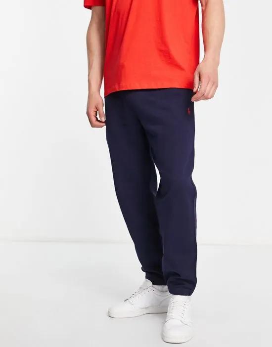cuffed sweatpants in navy with pony logo