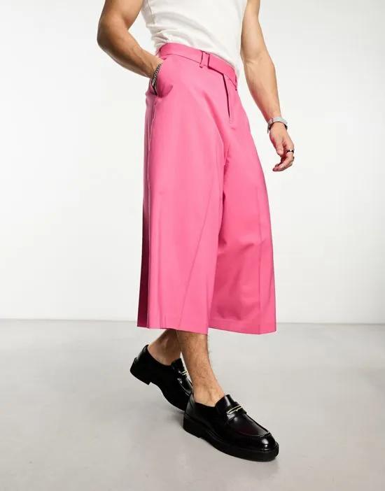 culotte pants in hot pink