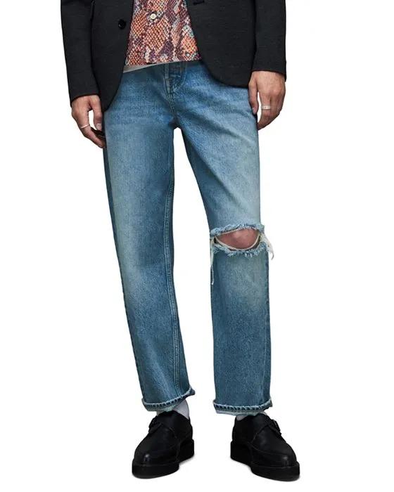 Curtis Distressed Jeans in Light Indigo