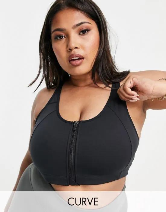 Curve Icon high support sports bra in black
