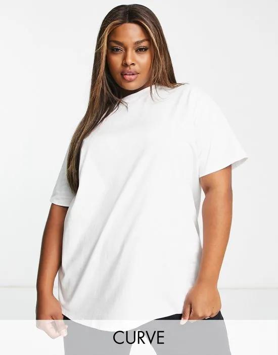 Curve icon oversized cotton T-shirt