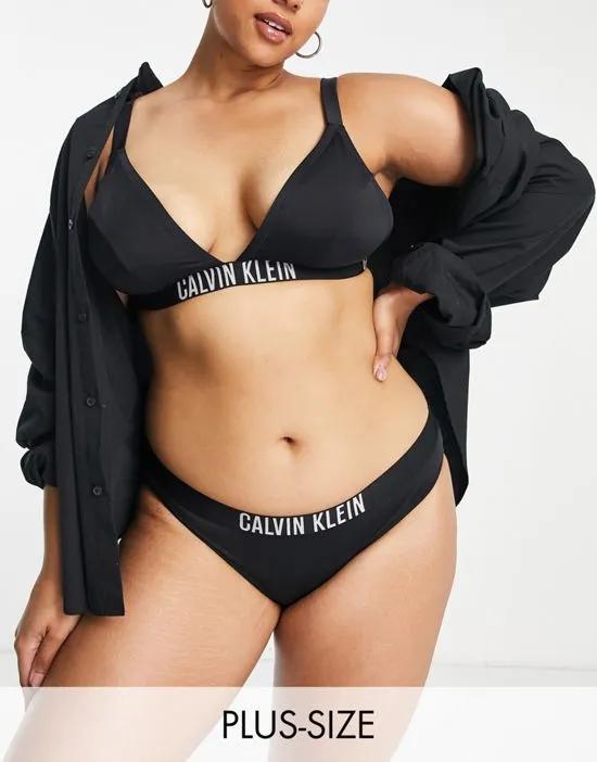 Curve logo bikini bottoms in black