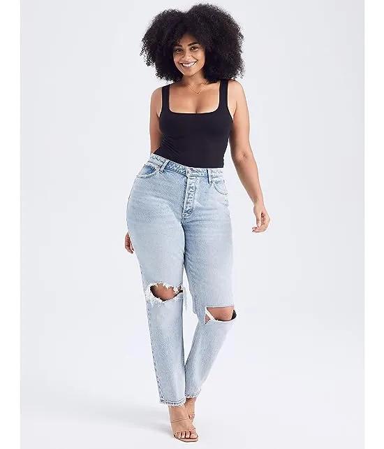 Curve Love High Rise Dad Jeans