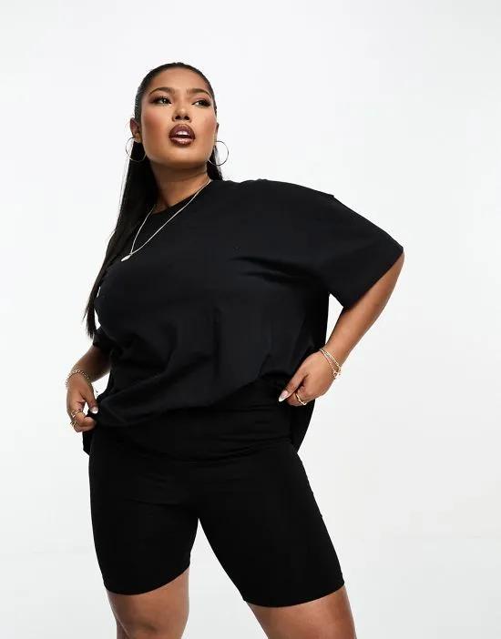 Curve oversized t-shirt in black
