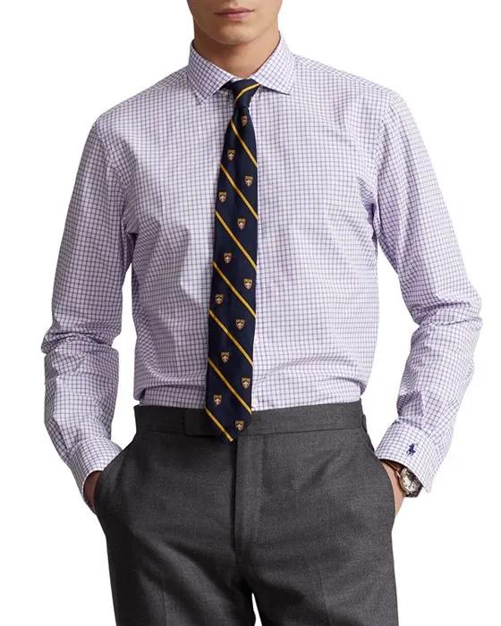 Custom Fit Checked Poplin Shirt