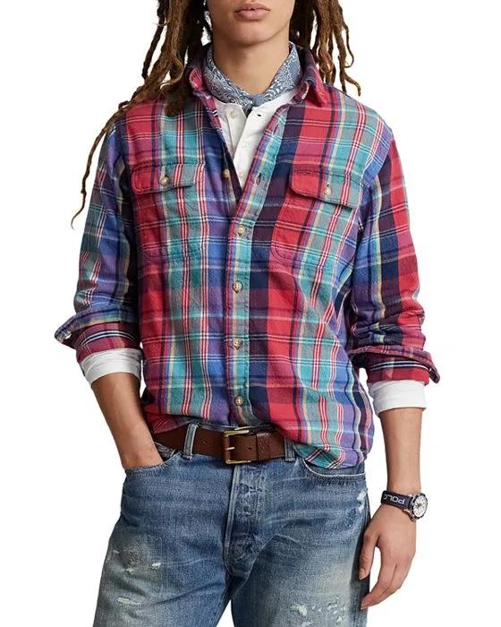 Custom Fit Plaid Flannel Workshirt