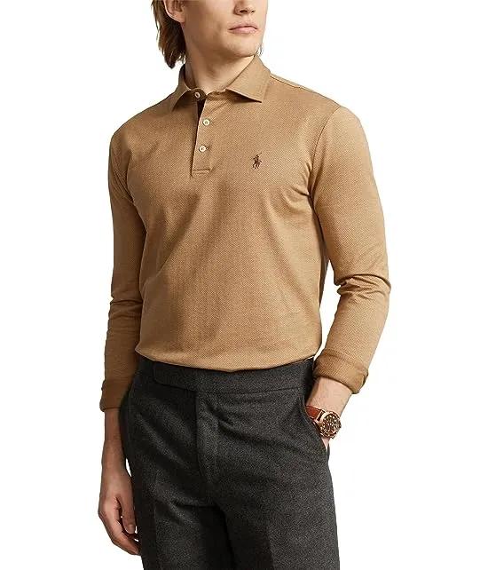 Custom Slim Fit Herringbone Polo Shirt