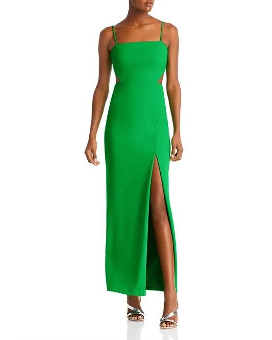 Cutout Crepe Gown - 100% Exclusive