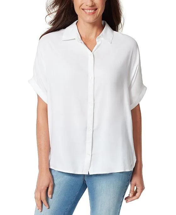 Daisy Short-Sleeve Button-Front Shirt