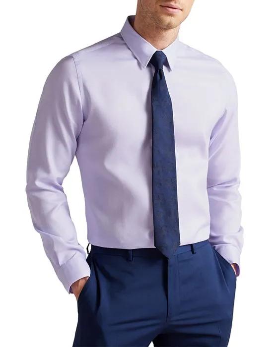 Daltoss Textured Weave Slim Fit Button Down Dress Shirt