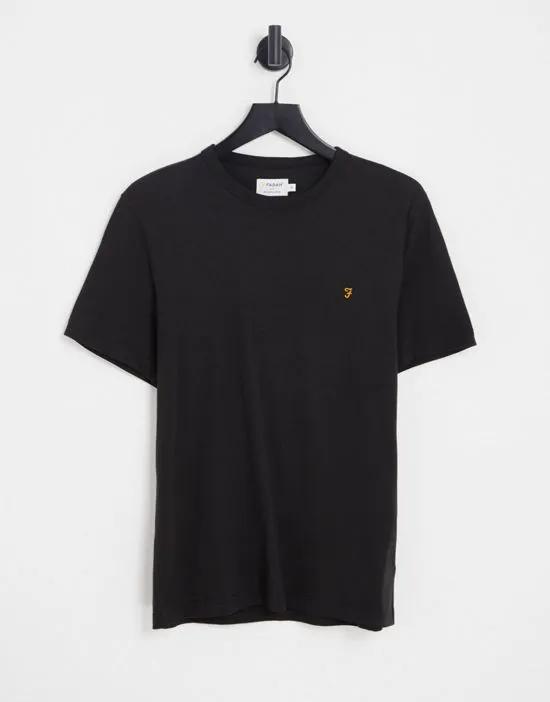 Danny cotton T-shirt in black