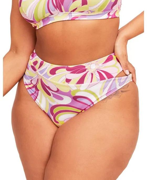 Darby Women's Plus-Size Swimwear High-Waist Bikini Bottom