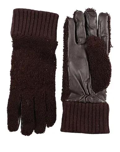 Dark brown Bouclé Gloves