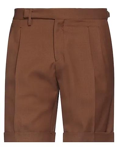 Dark brown Cool wool Shorts & Bermuda