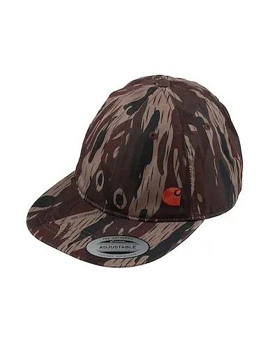 Dark brown Cotton twill Hat