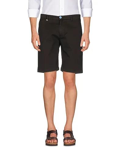 Dark brown Cotton twill Shorts & Bermuda
