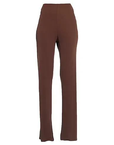 Dark brown Crêpe Casual pants