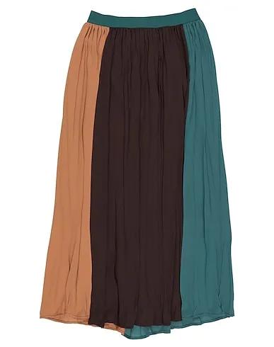 Dark brown Crêpe Midi skirt