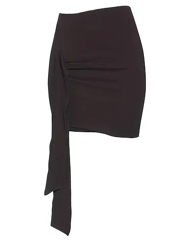 Dark brown Crêpe Mini skirt