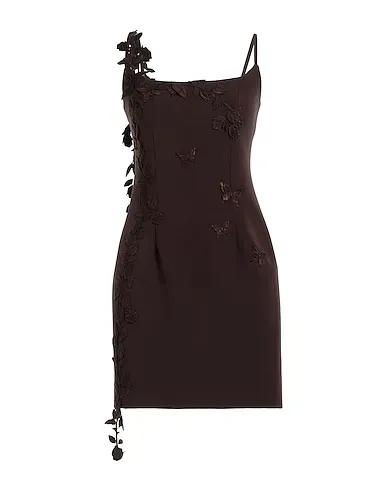 Dark brown Crêpe Sheath dress