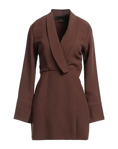 Dark brown Crêpe Short dress