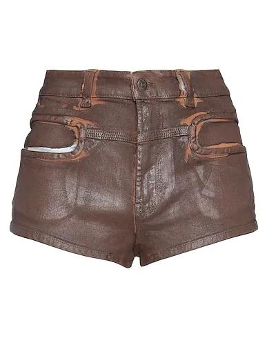 Dark brown Denim Denim shorts