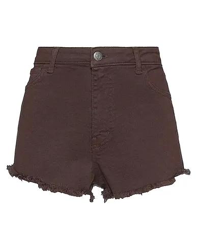 Dark brown Denim Denim shorts